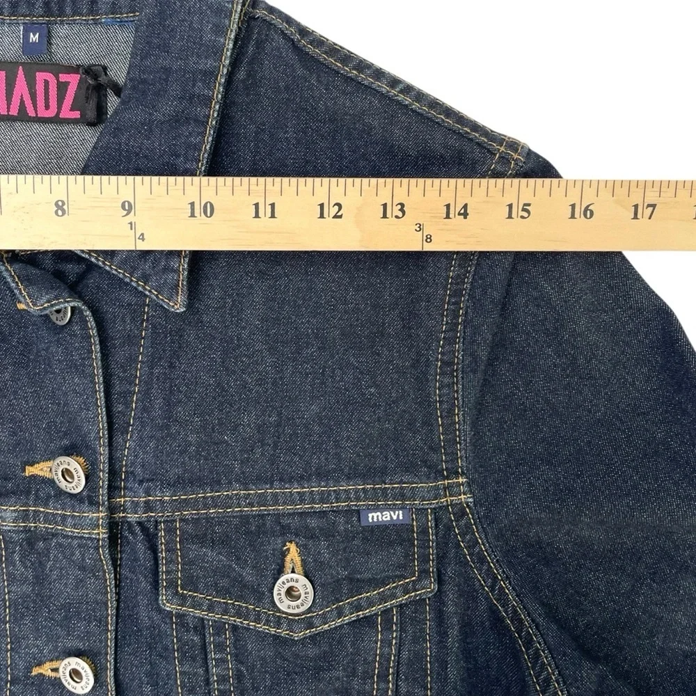 Jack Daniel’s Denim Jacket Madz Custom Size M Rocker BikerCore Goth Metal Vibe - Picture 12 of 16